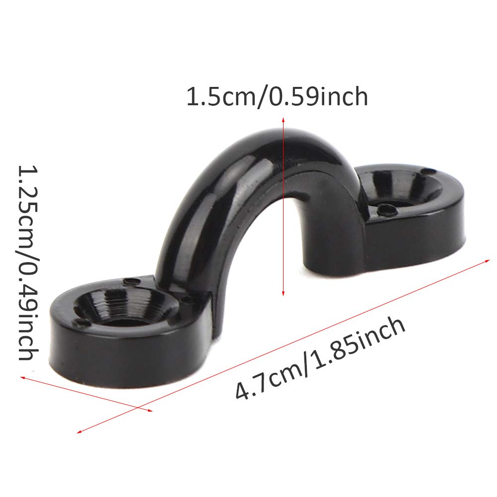 equlup Marine Plastic Cleats Accessory, 12PCS Plastic Compact Marine Dock Boat Cleats Outdoor Canoe Kayak Repairing Accessory for Hanging Rope Hook