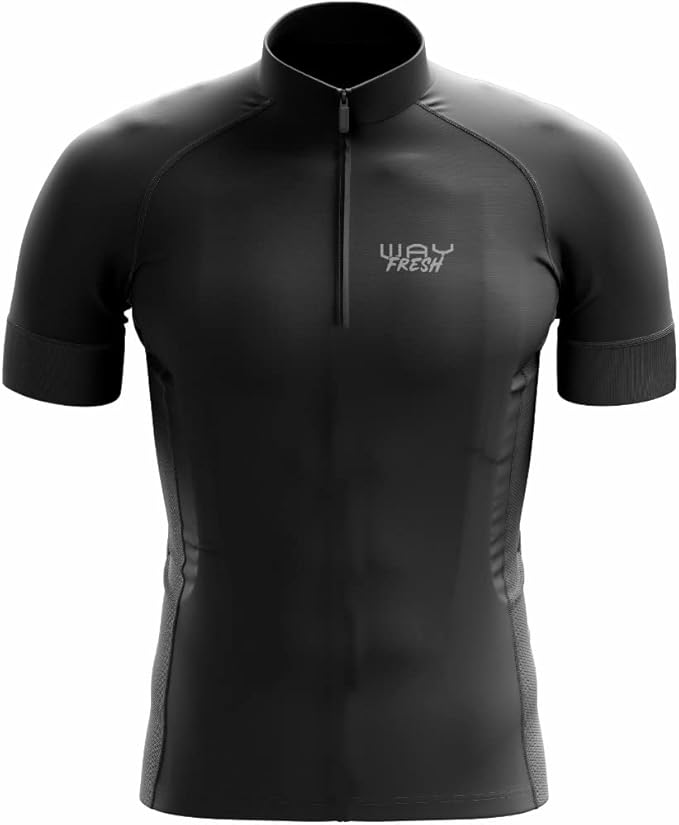 Camisa de ciclismo masculina slim com 3 bolsos traseiros cores básicas