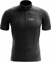 Camisa de Ciclismo Masculina Manga Curta Slim Confortável 3 Bolsos Cores Básicas