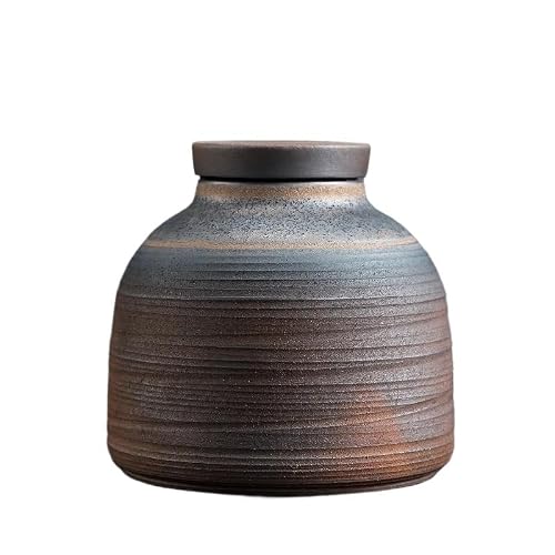 FGJsfhrDTU Glass Storage Jars, Tea Caddy Ceramic Jar Box Container Organizer Storage Tank Candy(A)