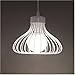 Vintage Blanco Iluminación Colgante de Jaula - Industrial Metal Pantallas de Iluminación 60W Colgante de Luz, E27 Moderna Lámpara de Techo Ideal para Comedor, Salón, Restaurante
