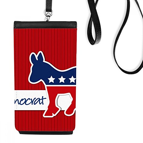 Porte-monnaie cadeau USA emblème bourse en cuir suspendu téléphone