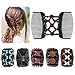 Produktbild haarkamm elastisch perlen,haarspange dehnbar,6 Stücke Perlen Haarkämme Magie Elastische Haarspangen Dehnbar Kamm Doppel Clips für Damen Mädchen Haarschmuck(6 Stück)