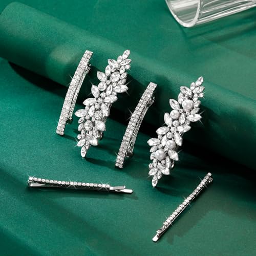 Barrettes à cheveux en strass fixez vos mèches avec élégance - 4