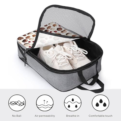 Sac chaussures de golf imprimé gâteau au chocolat coloré de voyage - 4