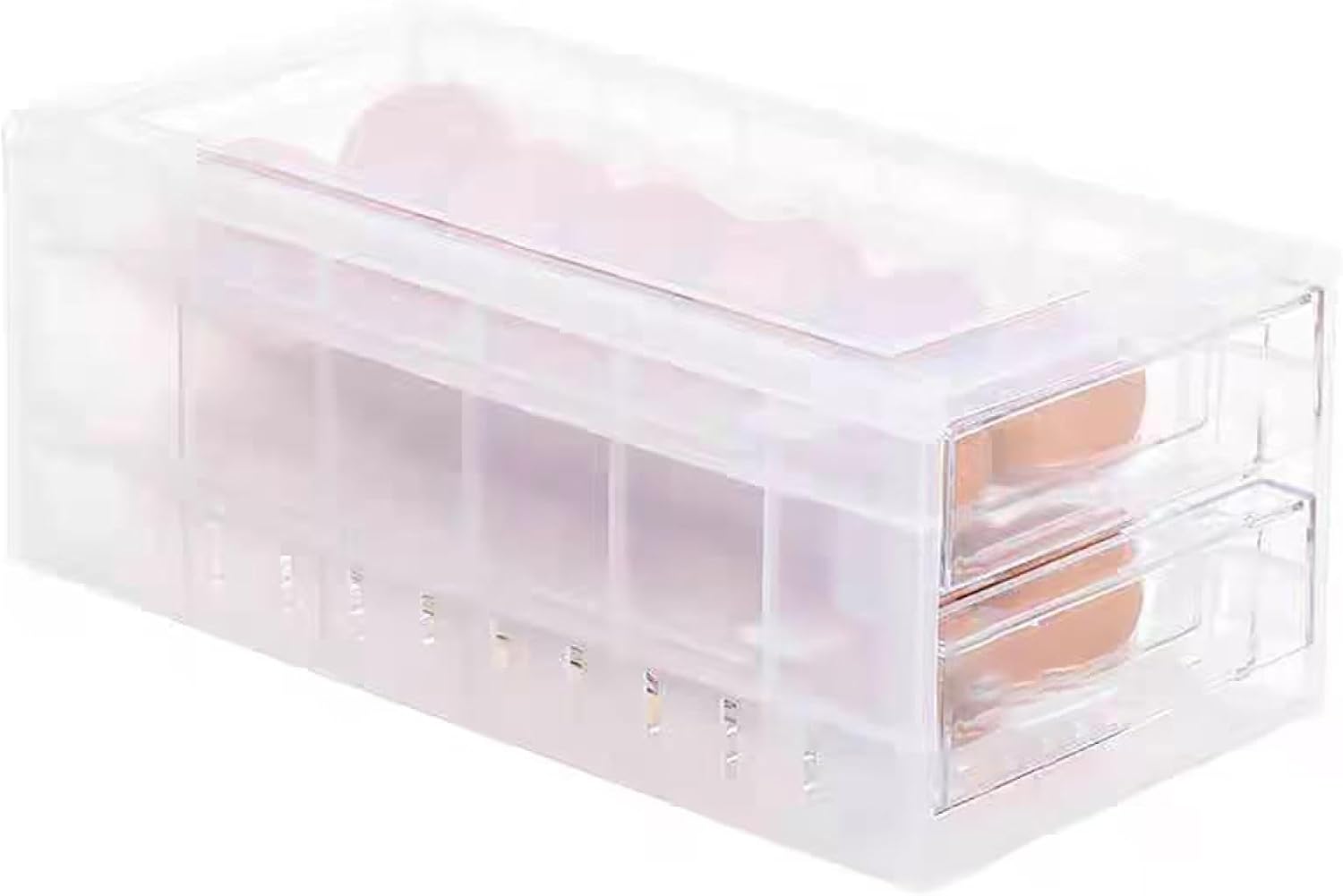 Double Layers Egg Storage Box,Egg Holder for Fridge,Egg Storage for Countertop,Egg Organizer,Egg Dispenser for Refrigerator,Egg Tray for Refrigerator,for Refrigerator