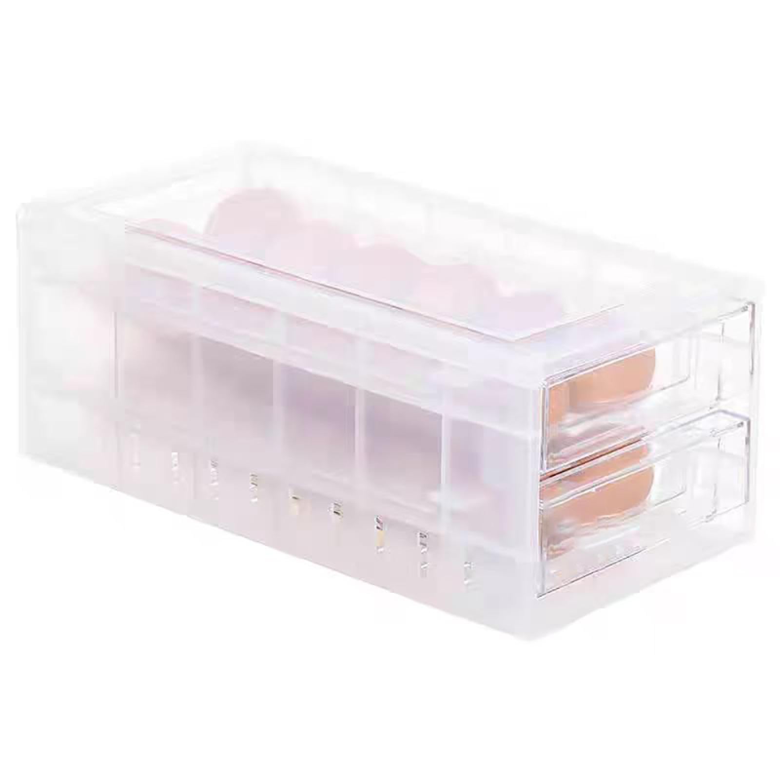 Caja de Almacenamiento de Huevos de Doble Capa,Soporte para Huevos para refrigerador,Almacenamiento de Huevos para encimera,Organizador de Huevos,Dispensador de Huevos para refrigerador