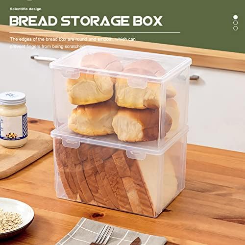 Bread Box Toast Storage Container: Refrigerator Loaf Cake Fresh Keeper Bread Box Pastry Organizer Bin Kitchen Case