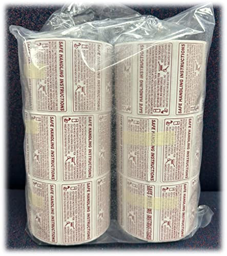Aquos Food Safe Handling Instruction Labels for Meat | 2.25" x 1.125" Informational Food Safety Labels | Strong Adhesive Rolls | 1000 Labels Per Roll | Made in USA (6 Rolls)