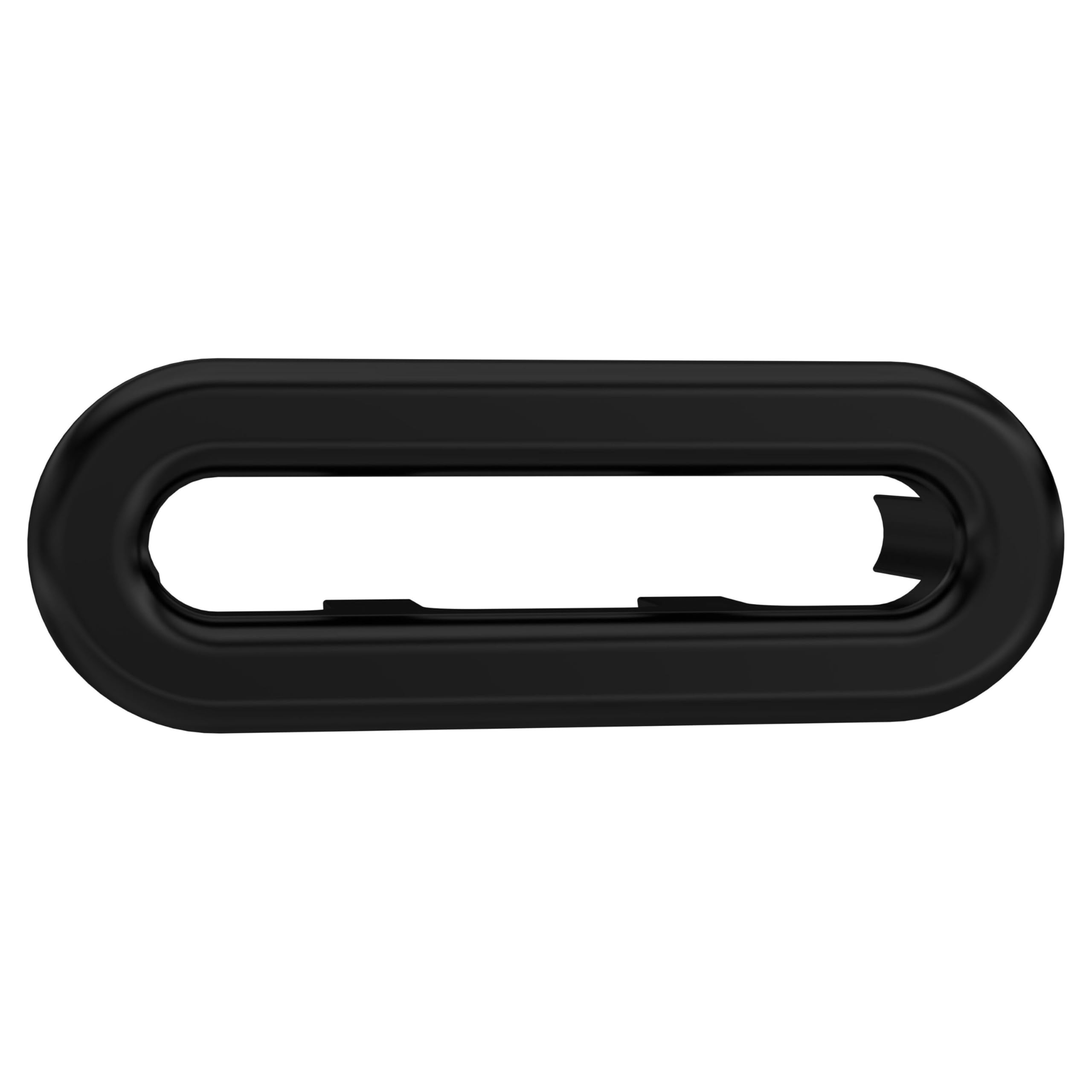 Balterley Black Sink Overflow Cover, Oval Design Overflow Sink Hole Cover, Basin Over Flow Ring, Over Flow Cap For Basins, Ceramic Accessories For Vanity Basin, Bathroom Sinks - 50 X 26Mm (Matt )