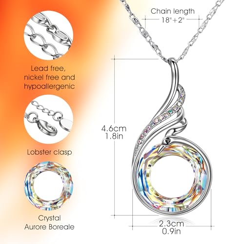 Image of Kate Lynn Rise From the Ashes Phoenix Pendant Necklace for Women | Symbol of Strength & Rebirth, Meaningful Birthday Gift for Women