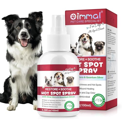 ACYAHAOCA Hot Spot Treatment for Dogs Hot Spot Itch Relief Spray for Dogs Gentle for Sensitive Skin Soothes Dry Skin Scratching Allergies and Licking Hot Spot Spray for Pets - 100 ml