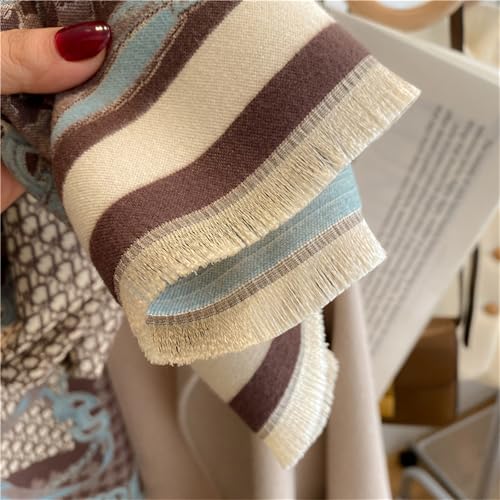 Châle climatisation et écharpe d'hiver : le confort double face jacquard - 4