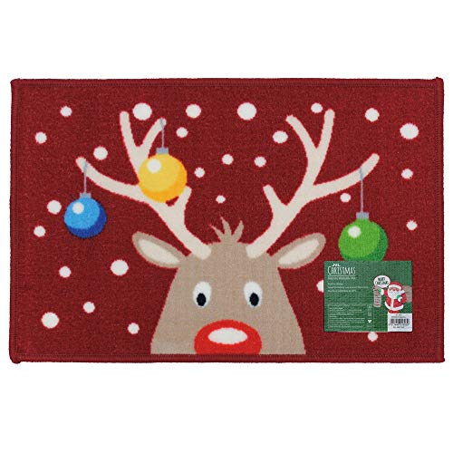 JVL - Elfo Natalizio zerbino Lavabile in