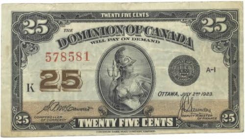 Canada 1923 25 Cents, Pick 11b