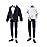 E-TING Wedding Set Beautiful Gown White Bride Dress Clothes with Veil and Groom Business Suit Outfit for DollsDoll Not Included