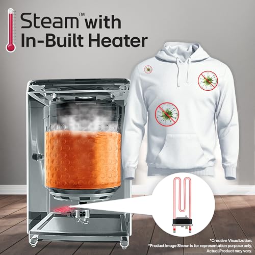 Image of LG 9 Kg, 5 Star, Smart Inverter Technology, In-built heater with Steam, Fully Automatic Top Load Washing Machine (T90VBMB1S, Turbodrum, Stain Clean, LED Display, Smart Diagnosis, Middle Black)