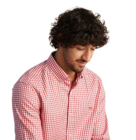 Image of Andamen Men's Cotton Check Regular Fit Shirt