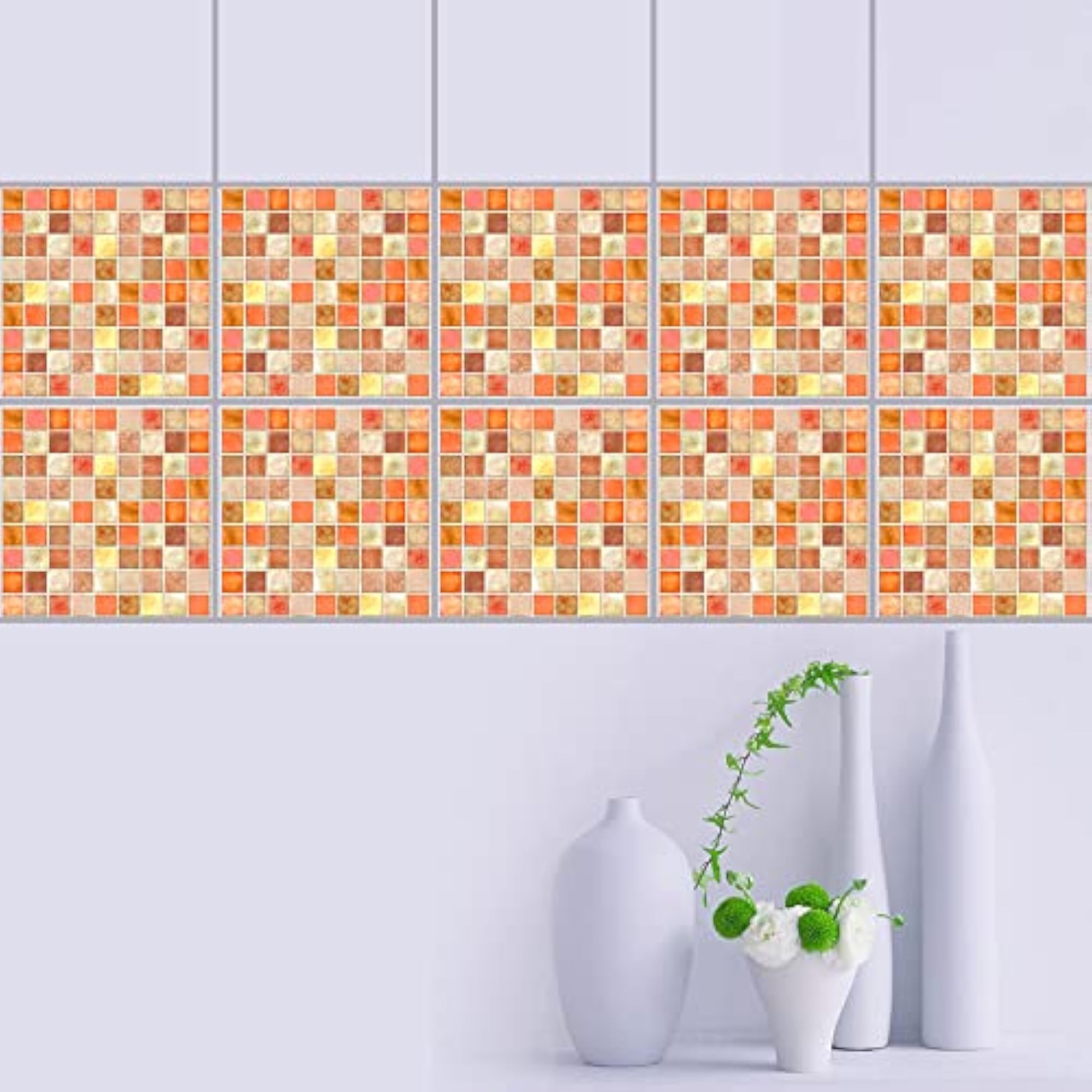 10 Pcs/Set Self Adhesive Tile Stickers for Kitchen Backsplash