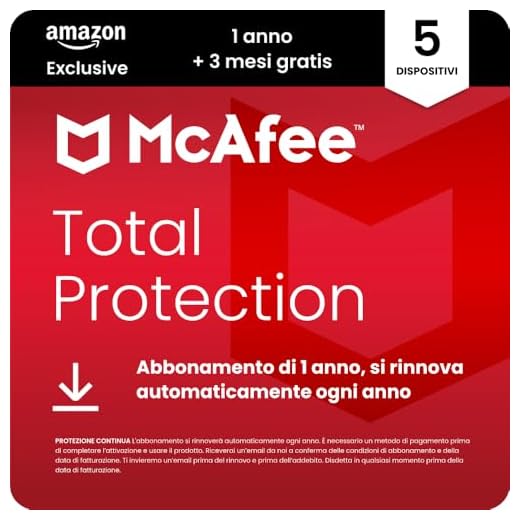 McAfee Total Protection 5 dispositivi 2025 15 mesi VPN sicura, software di sicurezza che include antivirus, gestore delle password, monitoraggio dell'identità Download digitale