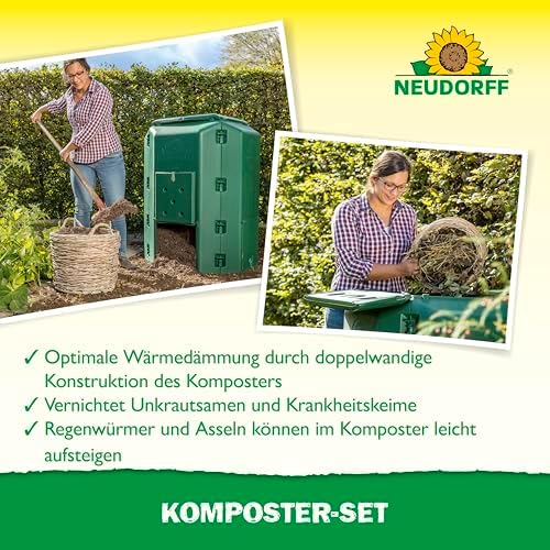 Bild 3 - NEUDORFF Thermokomposter mit Bodengitter DuoTherm 530 L Schnellkomposter rattensicher - Komposter Garten für Küchenabfälle - Wetterfeste und UV-beständige Komposttonne mit Recycling Kunststoff