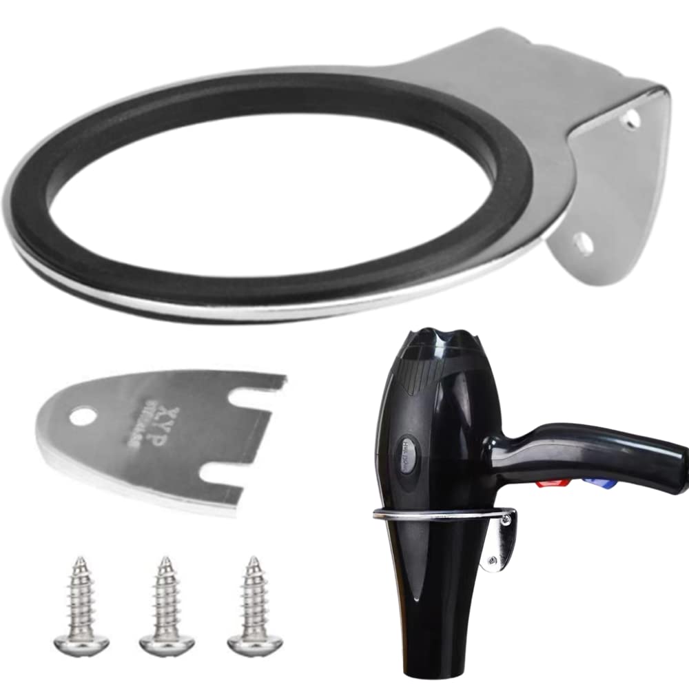 Hair Dryer Holder Wall Mounted Rack Bathroom Storage Organizer