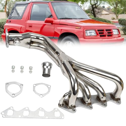 Stainless Exhaust Manifold Header For 1989-1994 Geo Tracker 1.6L, For 1985-1995 Suzuki Samurai 1.3L, For 1989-1994 Suzuki Sidekick 1.6L