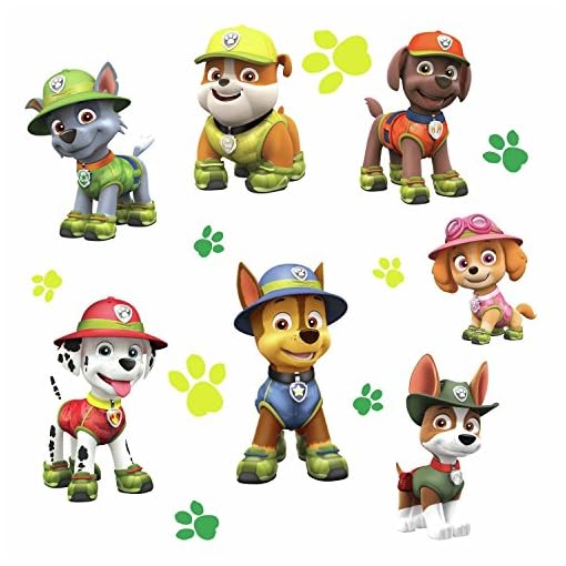 RoomMates RMK3611GM Paw Patrol Jungle Peel and Stick Giant Wall Decals - Image 3