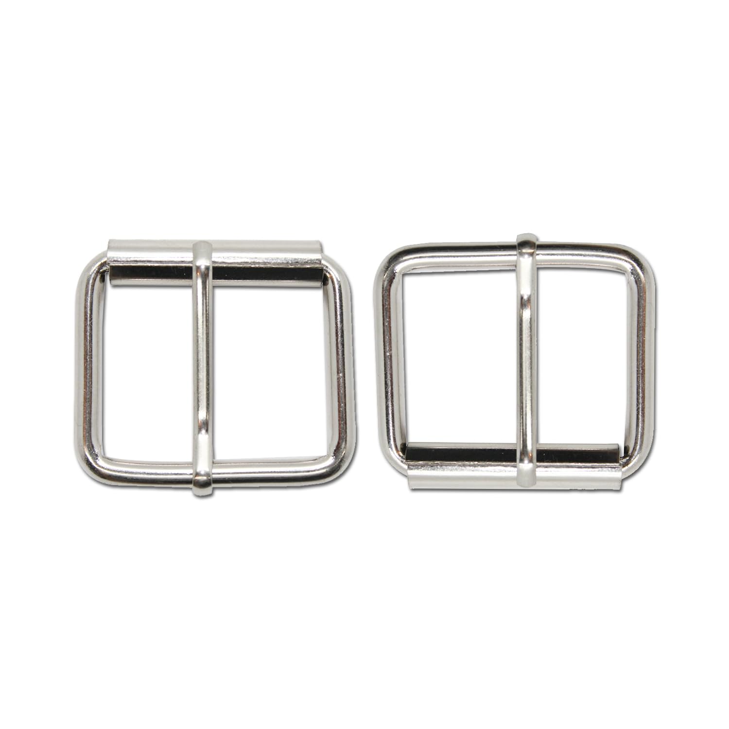 Trimming Shop Metal Roller Buckle Single Prong Belt Buckle Square Centre Bar Buckles Rustproof Strap Adjuster Pin Fastener for DIY Crafts, Backpacks, Belts, Bags, Shoes, Luggage & Leathercrafts