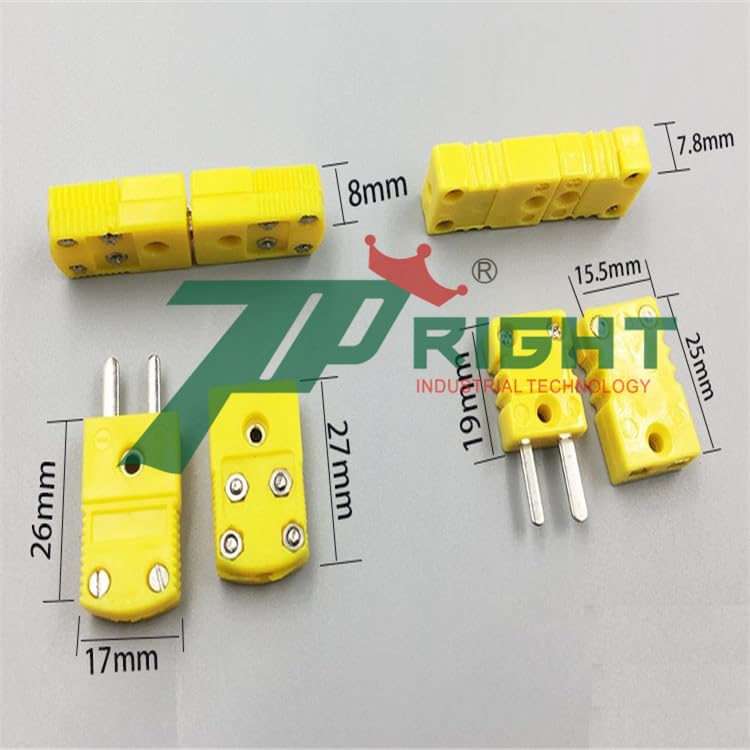 Wiring Connecting Terminals - Mini K Type 2pins Male and Female Plug for thermocouple TR-CP24 - (Pins: 2P)