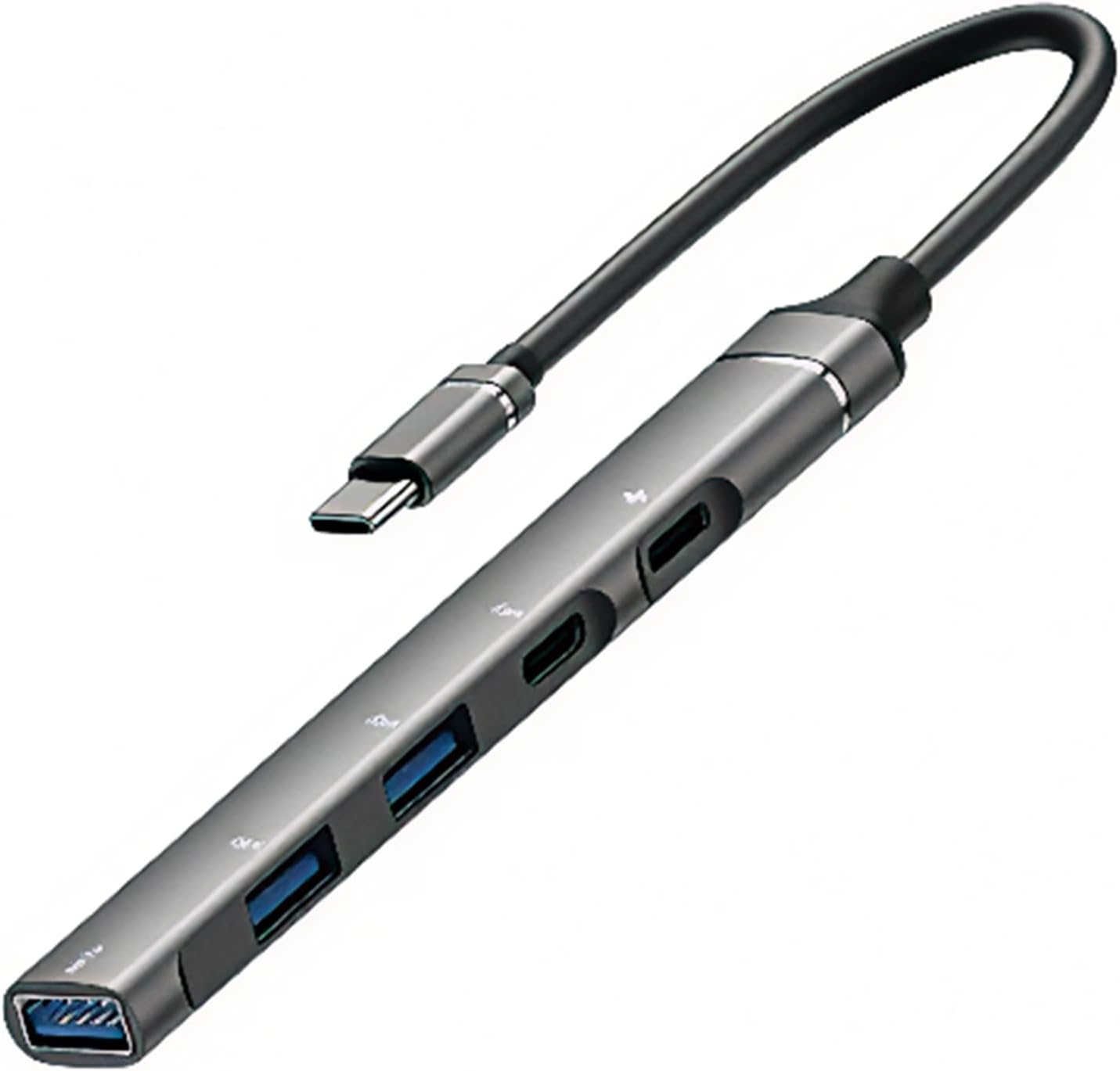 Universals USB C Multiports Adapters Charging Aluminum Construction Fast Speed OTGs Transfer For PC Mobile Devices Portable USB C Hubs Business Travel