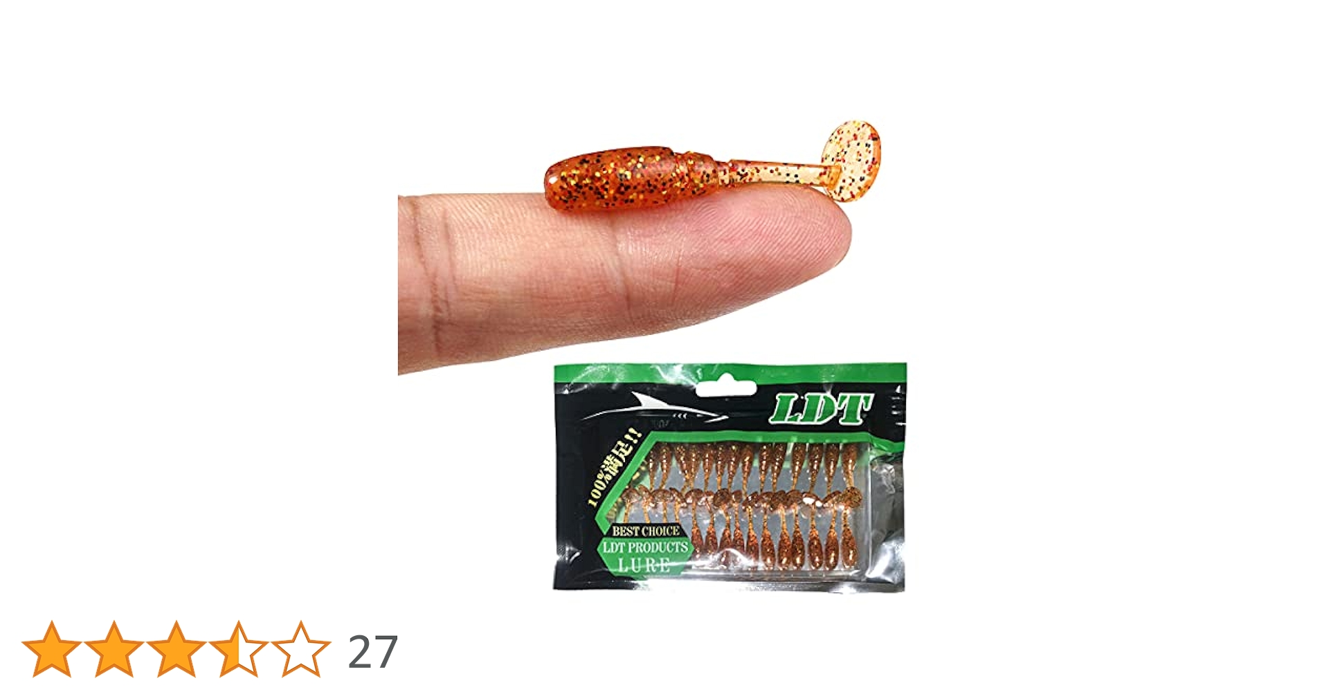 Amazon.co.jp: LDT ワーム バス釣り 6色 0.6g 40mm 30個