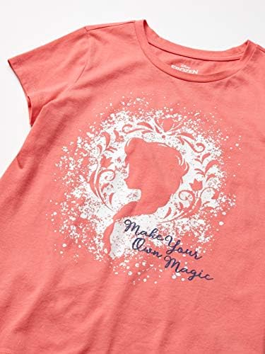 Spotted Zebra Girls' Kids Disney Star Wars Marvel Princess Short-Sleeve T-Shirts, 4-Pack Frozen Elsa & Olaf, Small - 2