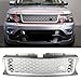 FINMOKAL Front Grill Air Side Vents Grill Fit For Range Rover Sport 2010-2013 Silver Front Bumper Upper Center Grille with Side Air Vents Grey+Silver