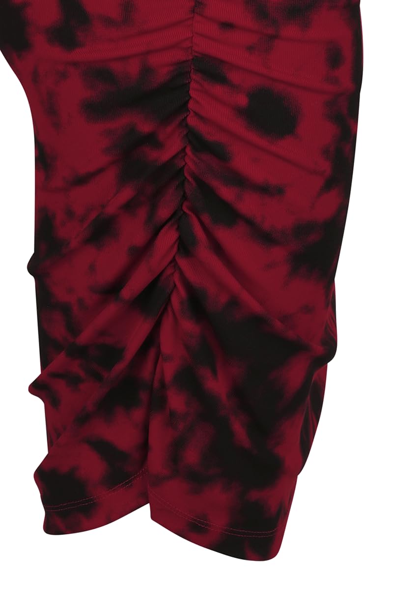 RED by EMP Damen mehrfarbiges figurbetontes kurzes Kleid mit Batik-Waschung
