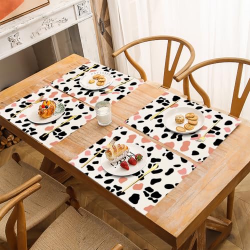 Set de table en tissu lin de coton antidérapant résistant - 4