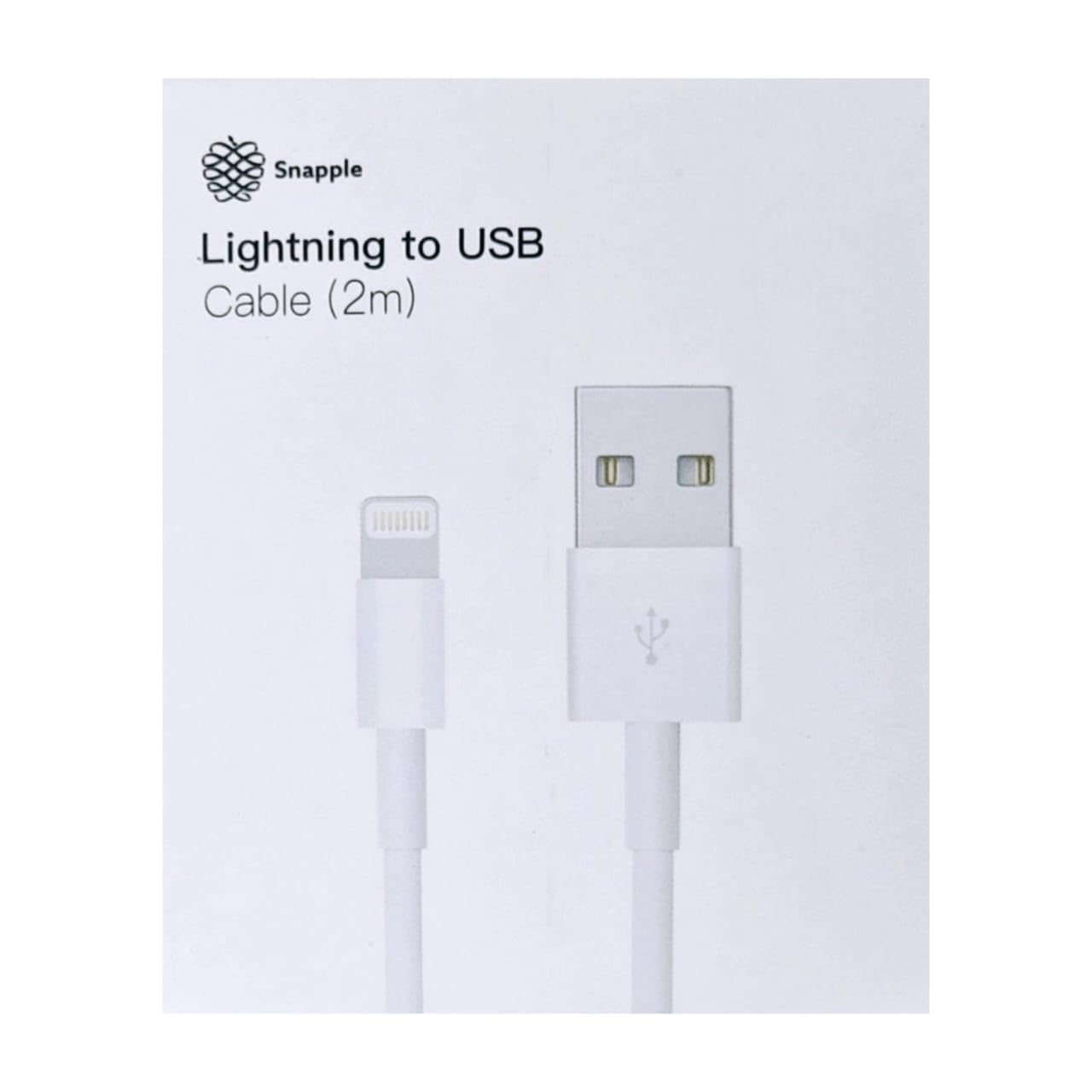 SnappleUsb Charging Cable for Iphone Mobiles 2 meter.