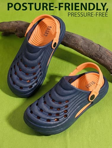 Image of Super Soft Kids Clogs Ultra Lightweight with Adjustable Back Strap Design Soft Cushioning & Anti-Slip Grip Slippers for Kids Playtime Comfortable Indoor & Outdoor Stylish Clogs BBSAP-2