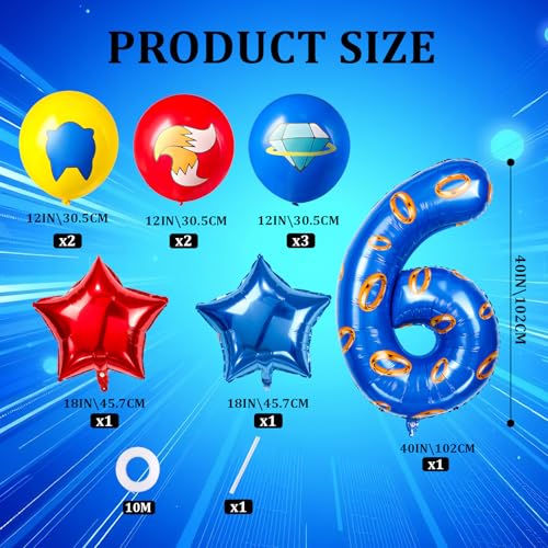 Image of number 40 inch blue and gold ring balloon set birthday number decoration aluminum film balloon suitable for boys and girls blue theme party cartoon party decoration supplies (6)