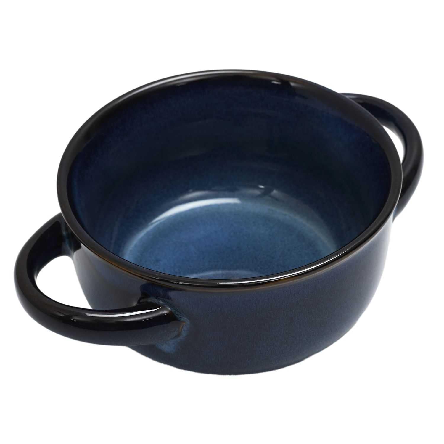 HOME DECO FACTORY Bol à Soupe en Grès Grande Taille Soupes et Salades Bleu | Grès cérame, bol à soupe, grande taille, design élégant, soupes salades et desserts, service de table, bleu