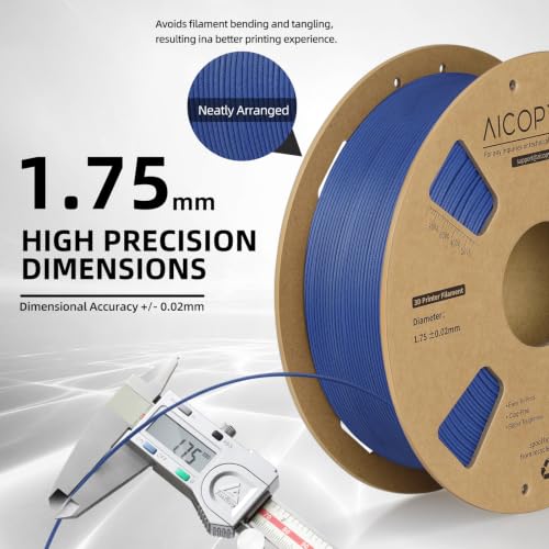 Image of PLA-CF Carbon Fiber PLA 3D Printer Filament 1.75mm 1KG Blue