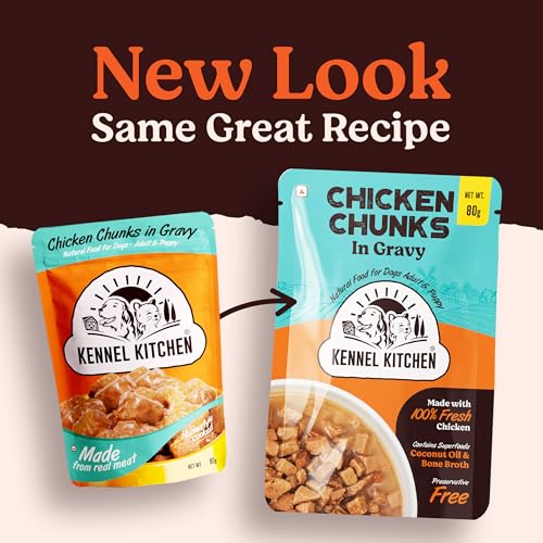 Kennel-Kitchen-Adult-Puppy-Dog-Food-Chicken-and-Lamb-Chunks-in-Gravy-12-Pouches-12-x-80g-Each