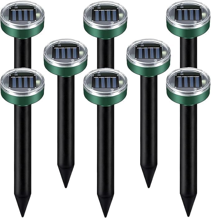 Ultrasonic Mole Repellent Solar Powered Gopher Repellent, Vole Repellent Mole Repellent for Lawn Garden Yard Waterproof Get Rid of Moles Voles Gophers Rats Rodents