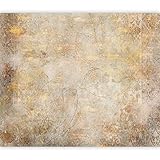 murando Fototapete Abstrakt 400x280 cm Vlies Tapeten Wandtapete XXL Moderne Wanddeko Design Wand Dekoration Wohnzimmer Schlafzimmer Büro Flur Blumen gold Ornament b-A-0808-a-a