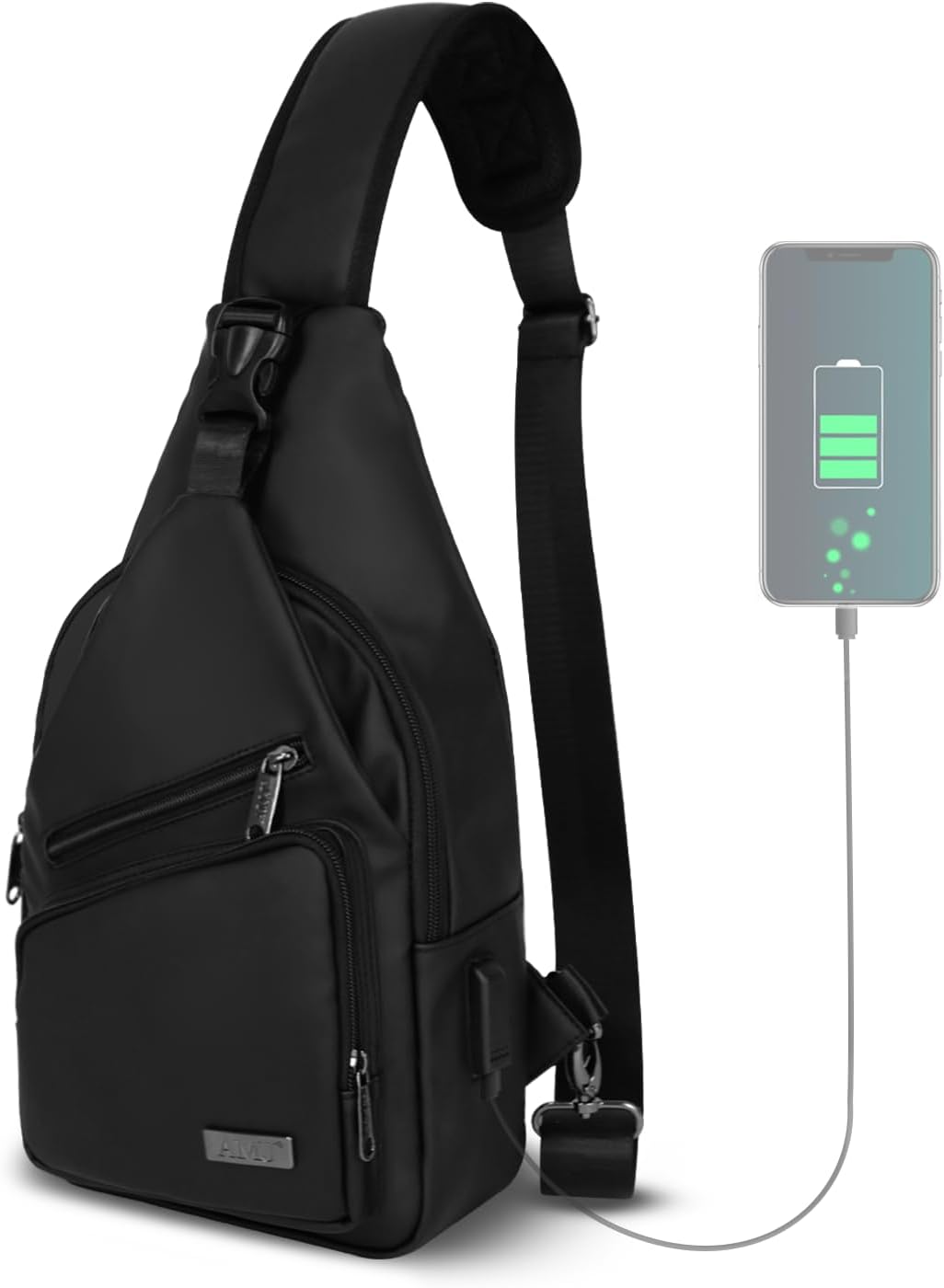 AMJ Crossbody Sling Bag Men Women, Casual Shoulder...
