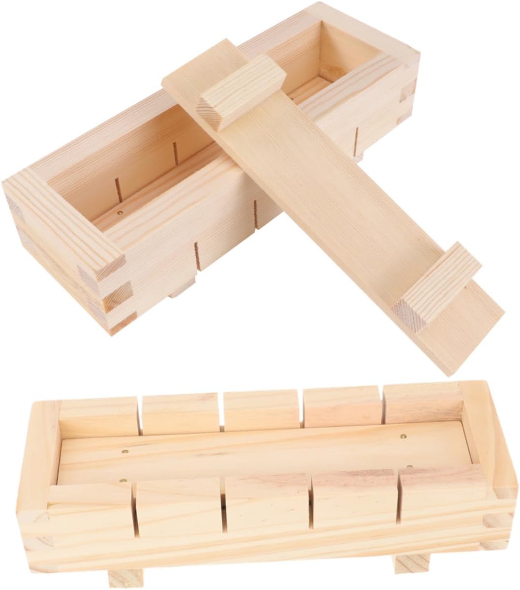 2pcs Sushi Press Mold Wooden Sushi Making Tools for Creative Rice Cooking and Japanese Cuisine