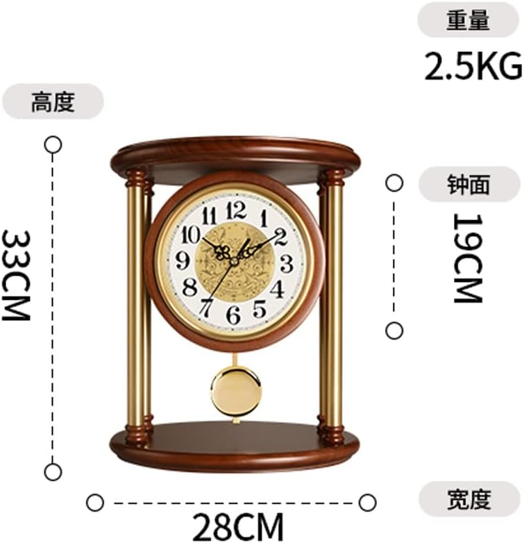European-style Living Room Clocks, Clocks, Solid Wood Tables, Desks, Ancient Frames, Decorative Ornaments, Clocks, Silent Desk Clocks(E)