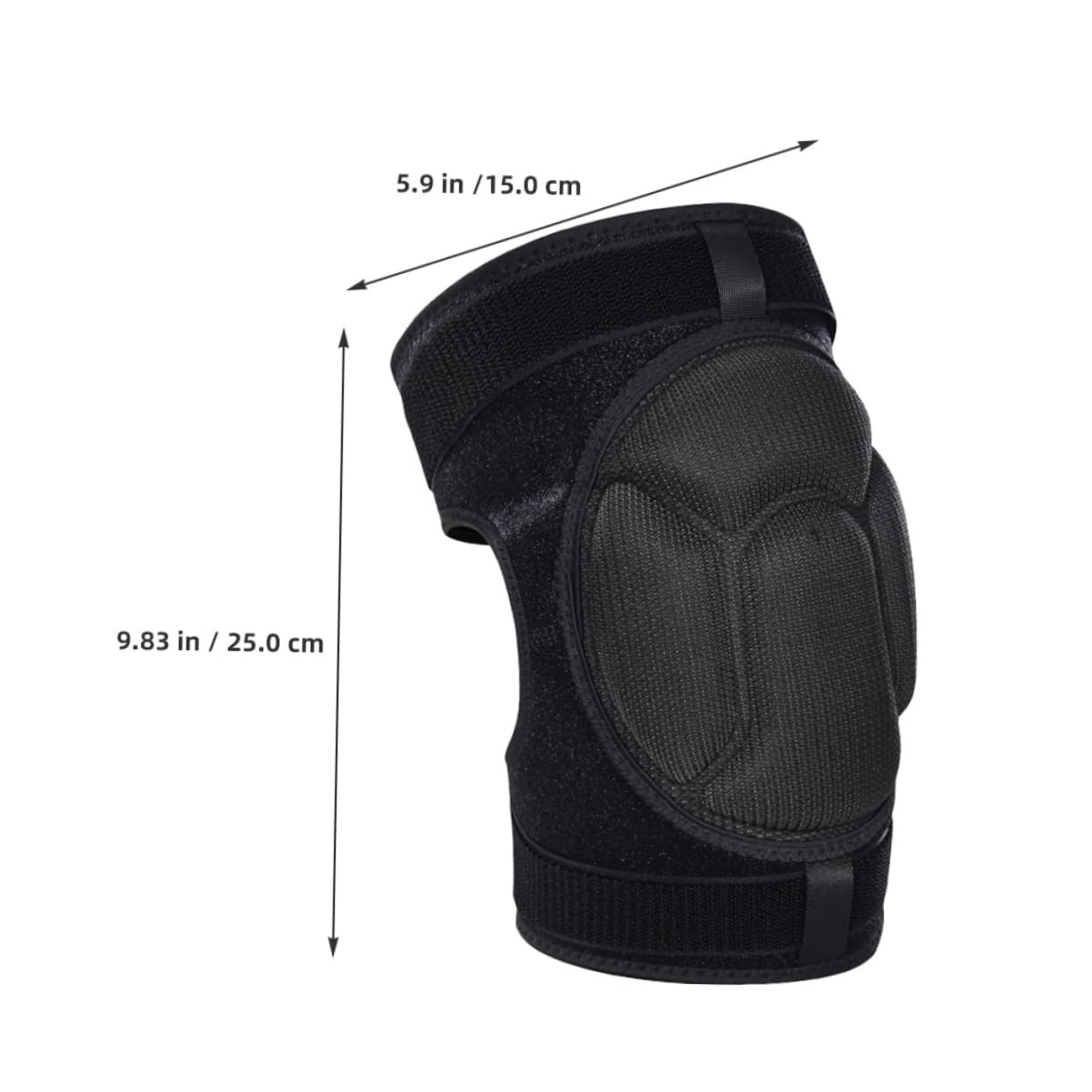 FRCOLOR 1 Pair Men's Soft Knee Pads Adjustable Straps for Ice Skating Volleyball Dance