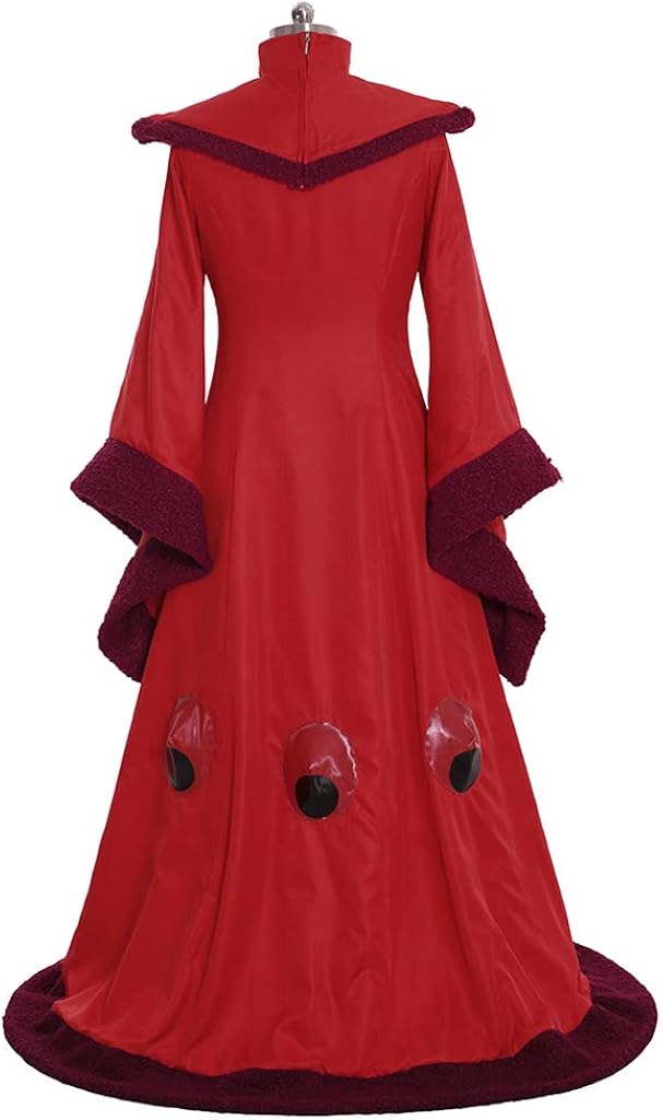 Miniatura 3 de El fantasma amenaza reina padme amidala vestido traje rojo vestido de Halloween bata
