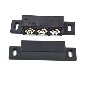 4Sets Magnetic Reed Switch, Magnetic Door Switch/Magnetic Contact Switch/Normally Open Closed NC NO Door Alarm Window Security, for DC 5V 12V 24V Light